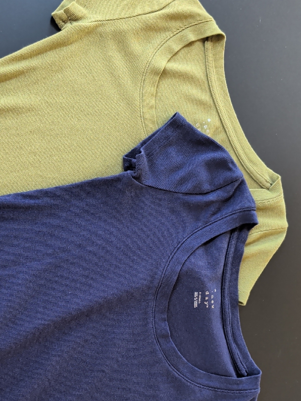 A New Day Women's Short-Sleeve Crewneck Tees - Navy & Olive